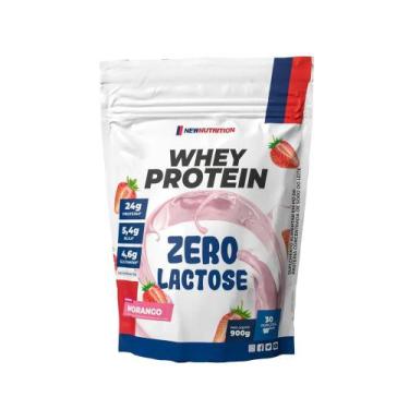 Imagem de Whey Protein Zero Lactose  - Sabor Morango 900G New Nutrition