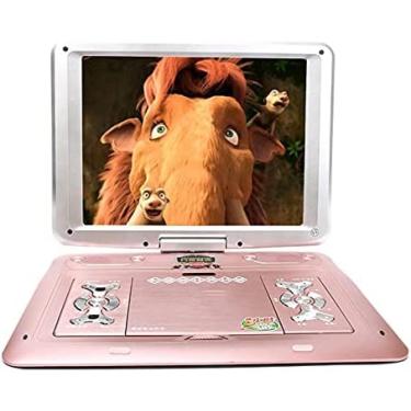 Imagem de Reprodutor de DVD portátil 8J HD DVD móvel de 22 polegadas Reprodutor de DVD doméstico portátil EVD TV Reprodutor de vídeo para teatro infantil, rosa