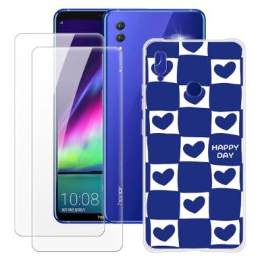 Imagem de MILEGOO Capa para Huawei Honor Note 10 + 2 peças protetoras de tela de vidro temperado, capa de TPU de silicone macio à prova de choque para Huawei Honor Note 10 (7 polegadas)