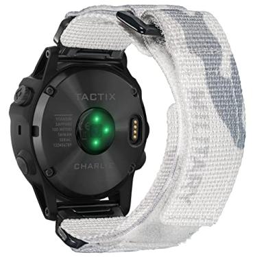 Imagem de Compatível com Garmin, pulseira de relógio, pulseira esportiva de nylon super resistente camuflada com design de laço trançado, para homens da série FÊnix/Forerunner/Vivoactive/Approach/MARQ/quatix/D2 Series Tough Replacement Band For Men
