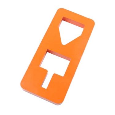 Imagem de Placa de extrator de poste em T de aço resistente remove rapidamente os postes T da estrutura e jardim trator balde faz-tudo Jack ou gancho S, use diferentes calibres de corrente para puxar o T-Post do chão (laranja)