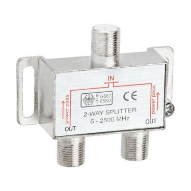 Imagem de Woostars Divisor de cabo coaxial bidirecional (compatível com RG6, tipo F, 5-2500MHz) divisor coaxial fêmea de sinal digital - funciona com satélite, antena, HDTV, amplificador, TV a cabo CATV
