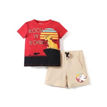 Imagem de Disney Conjunto de 2 peças de camiseta e shorts de algodão, Vermelho, 3-4 Anos