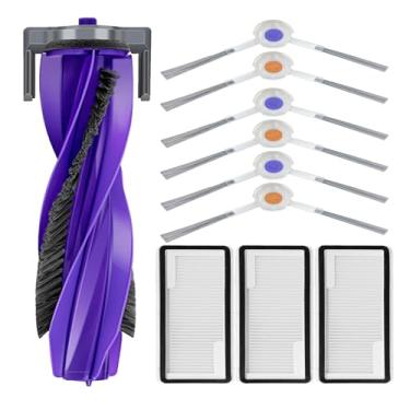 Imagem de Substituição para acessórios Narwal Freo X: Peças de substituição para Narwal Freo X Ultra/Freo X Plus Robot Vacuum 1 escova principal 6 escovas laterais 3 filtros HEPA (pacote com 10)