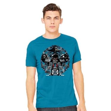 Imagem de TeeFury - All Things Empire - Camiseta masculina de ficção científica, Star Wars, filmes, Azul marino, G