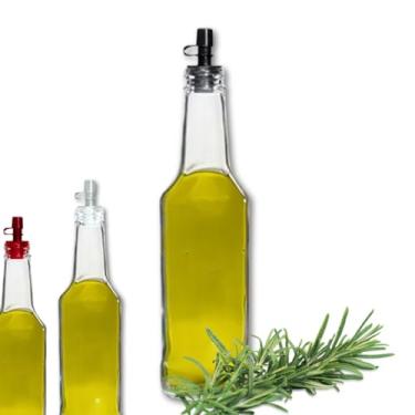 Imagem de Conjunto de Galheteiros com Bicos Dosadores para Óleo, Vinagre e Azeite, 275ml, 45 Peças (Branco)