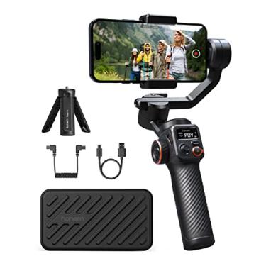 Imagem de hohem Estabilizador gimbal iSteady M6 para smartphone, gimbal de telefone de 3 eixos com atualização 2023, gimbal para iPhone 14 Pro Max e Android, rotação infinita de 360°, tela OLED,