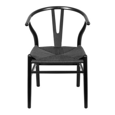 Imagem de Cadeira para Sala de Jantar Wishbone Preta