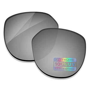 Imagem de Bowyer Lentes de reposição polarizadas para óculos de sol Oakley Latch Key L OO9394 55 mm - Espelho de titânio