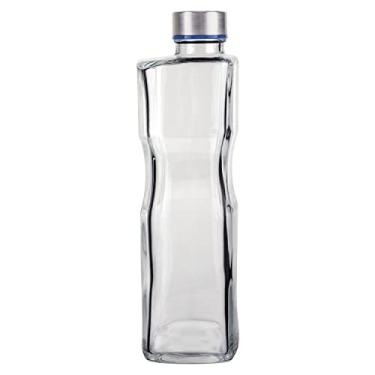 Imagem de Garrafa 1 litro H2O de Vidro Quadrada, VDR7269, Euro Home