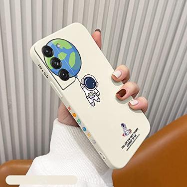 Imagem de Capa para smartphone de astronauta com lado macio em silicone, adequada para Samsung Galaxy S21 S20 FE S10 Note 20 10 Ultra Plus A72 A52 A42 A32 A71 A51 A41 A31 A31 A21S capa anti-queda, Branco2, para A42 5G