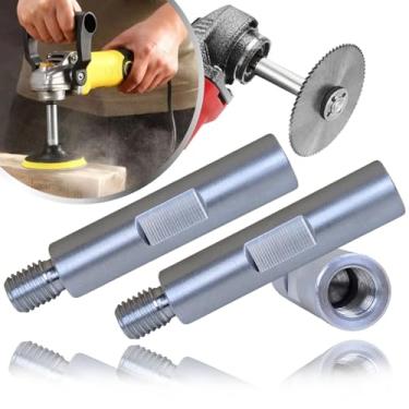 Imagem de Kit 2 Haste Alongador Prolongador Extensão 10cm Parafuso M14 / M14 pra Politriz Rotativa Esmerilhadeira Lixadeira Soquete Adaptador