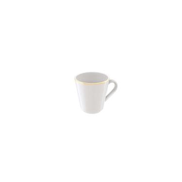 Imagem de Xícara Café Filetada Tramontina Elisa Porcelana Com Borda Dourada 70ml Tramontina