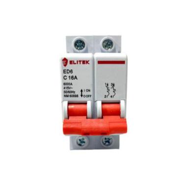 Imagem de Disjuntor Bipolar Duplo 06a, 10a, 16a,20a, 25a, 32a,40a, 50a, 63a, 70a