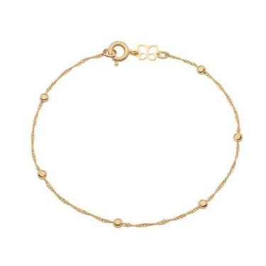 Imagem de Pulseira banhado ouro 3x 24k 18k e 22k feminina de bolinha cingapura r