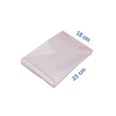 Imagem de Saco Adesivado Saquinho Plástico Transparente 18x25 1000 Uni - F.S.