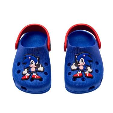 Imagem de Babuche Infantil Menino Croks infantil Menino Sonic Azul - RAE, 21/22