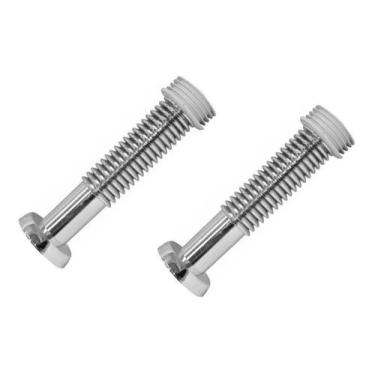 Imagem de Kit 2 tubo de ligacao ajustavel para vaso sanitario cromado 260mm bluk