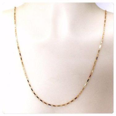 Imagem de Cordão Corrente Masculino Cadeado 60cm De Ouro 18k750 Maciço - RD Maga