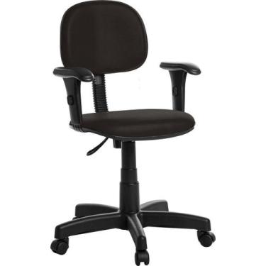 Imagem de Cadeira De Escritório Secretaria Com Braço Marrom Café Rce - Goldflex