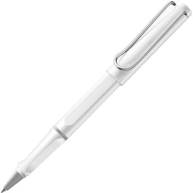 Imagem de Lamy Caneta esferográfica branca safari com aderência ergonômica e largura da linha M - para escrita longa agradável - feita de plástico ASA robusto - incluindo refil rollerball M 160 cm preto