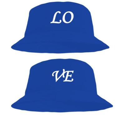 Imagem de Kit Casal Chapéu Bucket Hat Estampado Love - MP Moda Masculina, Único,