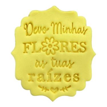 Imagem de Cortador Biscoito Dia Mães Minhas Flores Suas Raízes - DOCE IMPRESSO, 