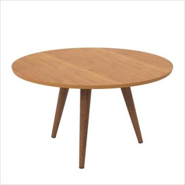 Imagem de Mesa de Centro Decorativa Slim Cinamomo Redonda Pés Palito - Patrimar 
