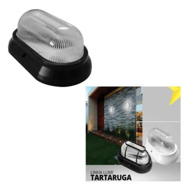 Imagem de Tartaruga Luminária Lumi Parede Muro Sem Grade Preta - Plaslumi