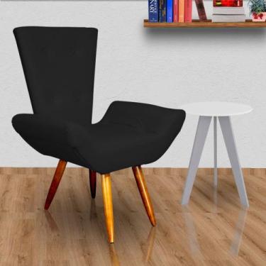 Imagem de Poltrona Cadeira Sofá Maisa Decorativa Consultório Quarto Sala Suede P