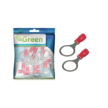 Imagem de 20X Terminal Olhal 10 Pré-isolado Vermelho 0,50 Até 1,50mm² - GREEN