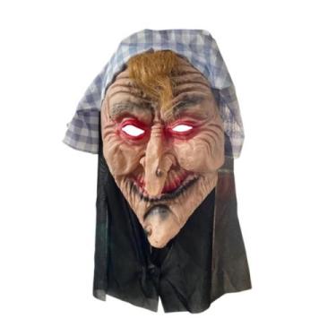 Imagem de Máscara Realista Bruxa Loira Sorrindo Halloween Assustador - Bwx
