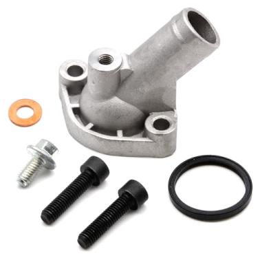 Imagem de HAOTOM Tampa de tomada de alumínio para termostato com parafusos compatíveis com Can-Am Commander 800 1000 Maverick 1000 420222494