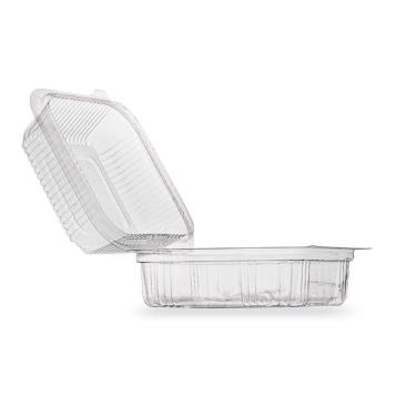 Imagem de Kit Com 100 Embalagem Descartável Quadrada Bolo Pote Pequeno