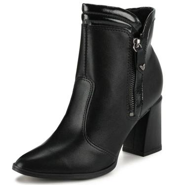 Imagem de Bota Feminina Salto Bloco Cano Baixo Conforto Mississipi