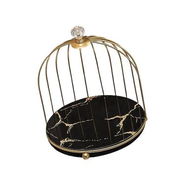 Imagem de Organizador de c?moda de de, suporte de maquiagem de banheiro, batom de perfume nórdico cosméticos rack de armazenamento de ferro, ouro branco 2 camadas/799(Ouro negro 1 nível)