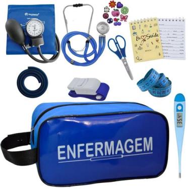 Imagem de Kit Academico Enfermagem Aparelho Pressao Estetoscopio Multi Incoterm,