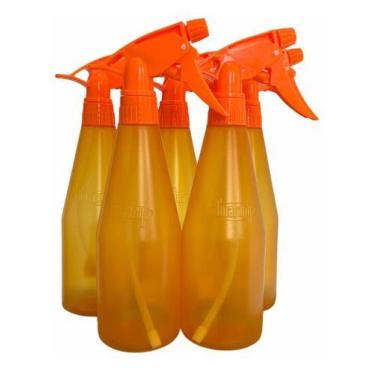 Imagem de Kit C/5 Borrifador Pulverizador Ultrajet 500ml Guarany, Laranja-claro