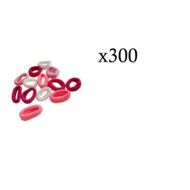 Imagem de Pacote Mini Rabicó Xuxinha De Cabelo rosas e branco 300 Peças Atacado 