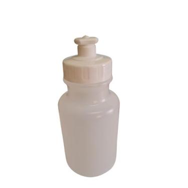 Imagem de Kit 20 Mini Garrafas Squeeze 300ml plástico transparente tampa colorid
