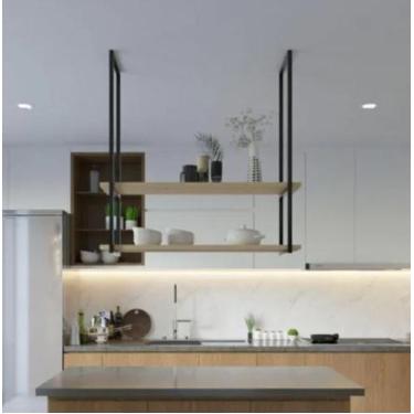 Imagem de Prateleira Industrial Suspensa Teto - Reevall, Preto