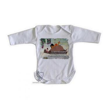Imagem de body nenê criança roupa bebê manga longa Baloo Mogli Extraordinário  -
