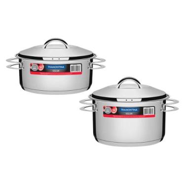 Imagem de Conjunto 2 Panelas em Aço Inox com Fundo Triplo Solar PIT 1 e 2 - Tram