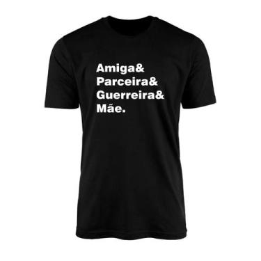 Imagem de T-Shirt Feminina Camiseta Personalizada Dia das Mães - Floratine, Pret