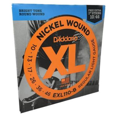 Imagem de Jogo de cordas D'Addario Guitarra 10-46 EXL110-B Regular - Daddario EX