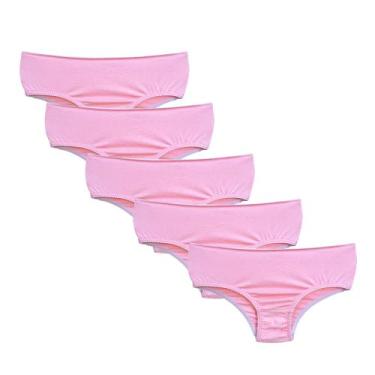 Imagem de Kit 5 Calcinhas Infantil Criança Algodão Cotton Kids - Try Basics, P, 