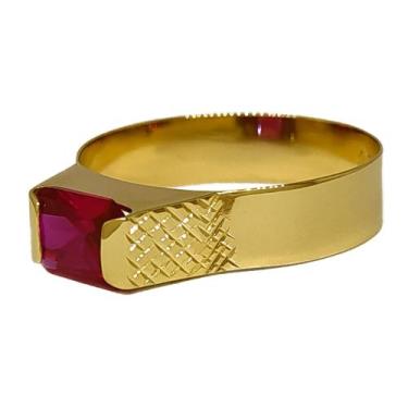 Imagem de Anel Em Ouro 18k 750 Masculino Adulto Pedra, 18