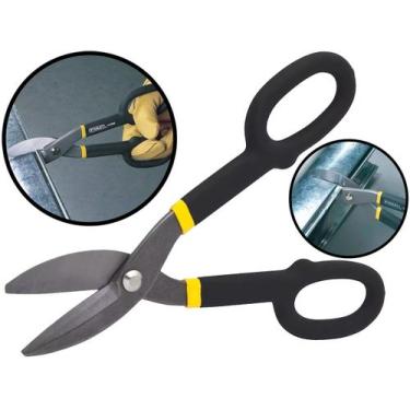 Imagem de Tesoura Para Uso Geral Corta Alumínio Plástico Chapas De Aço Multiuso 