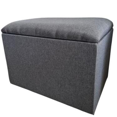 Imagem de Puff Baú para Quarto Casal Infantil Decorativo Estrutura MDF e Acabame