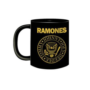 Imagem de Caneca Porcelana Ramones President 325mL Preta - VilelaGG